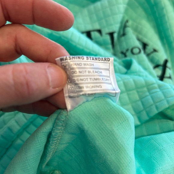 Tiffany & Co. Mint Green Quilted Hoodie Size Small - Picture 4 of 4